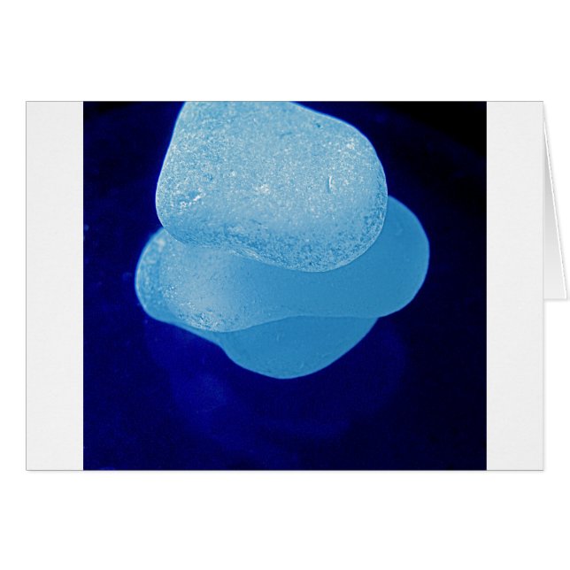 Reflexioner för blåtthavsexponeringsglas hälsningskort (Framsidan Horizontal)