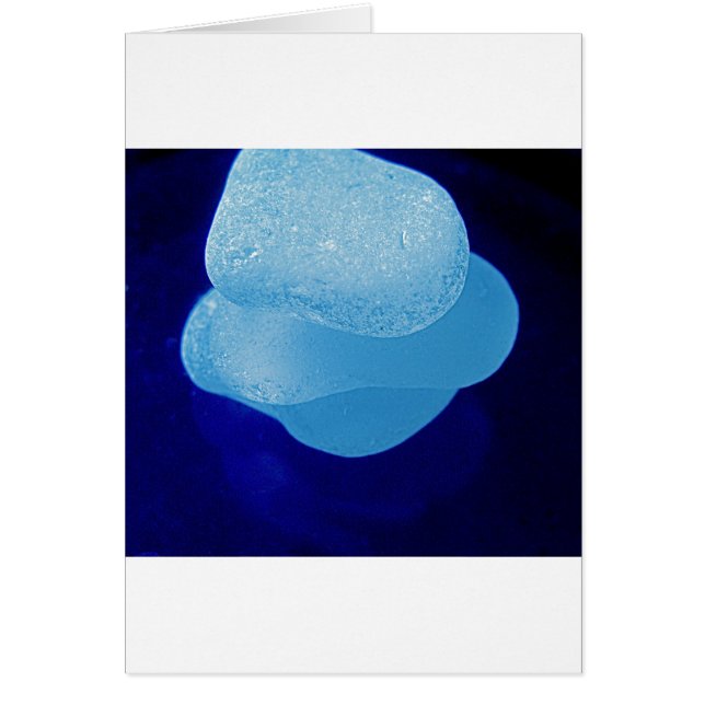 Reflexioner för blåtthavsexponeringsglas hälsningskort (Framsidan)