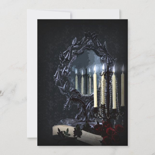 Reflexioner Gothic Fantasy Bröllop Inbjudningar (Framsida)