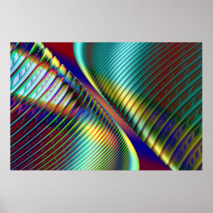 Reflexioner i fractalutrymme poster
