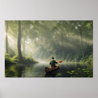 Reflexioner kring sjö: Serenity in the Canoe Poster