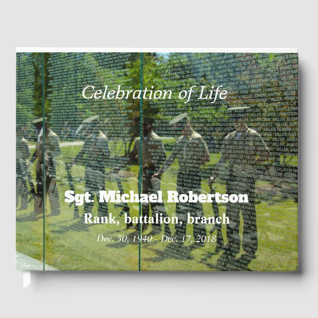 Reflexioner över Vietnams veteranska minnesmärke Gästböcker (Framsida)