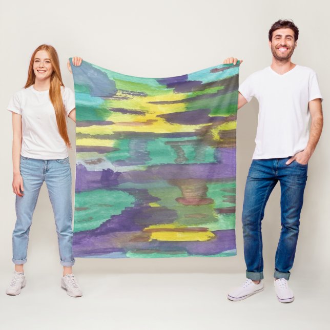 Reflexionsbilder, Abstrakt Art Fleecefilt (På plats)