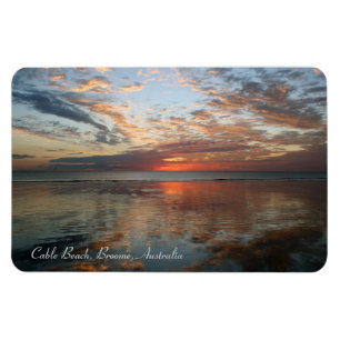 Reflexionssolnedgång, kabelstrand, Broome - magne Magnet