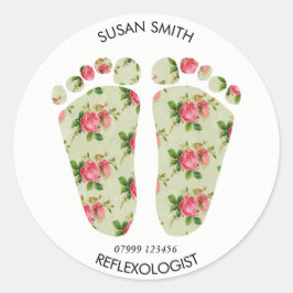 Reflexologi business logotyp-dekal-fot chiropodist runt klistermärke