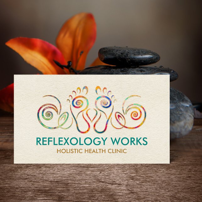 Reflexologi - färgad Spiral Visitkort (Skapare uppladdad)