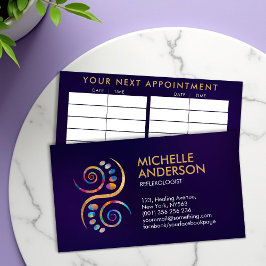 Reflexologi - färgstark Ying Yang-symbol Visitkort