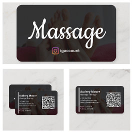 Reflexologi Massage Terapi Mallar Design Visitkort