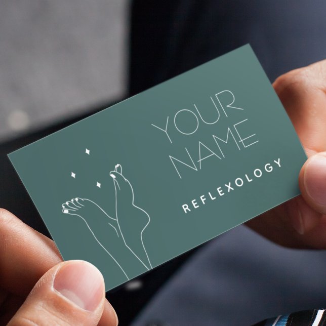 Reflexologi Pedicure Massage Therapy Söt Feet Visitkort (Skapare uppladdad)