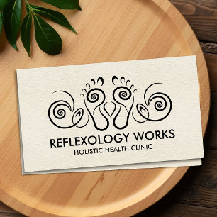 Reflexologi - Spiral-prydnad Visitkort