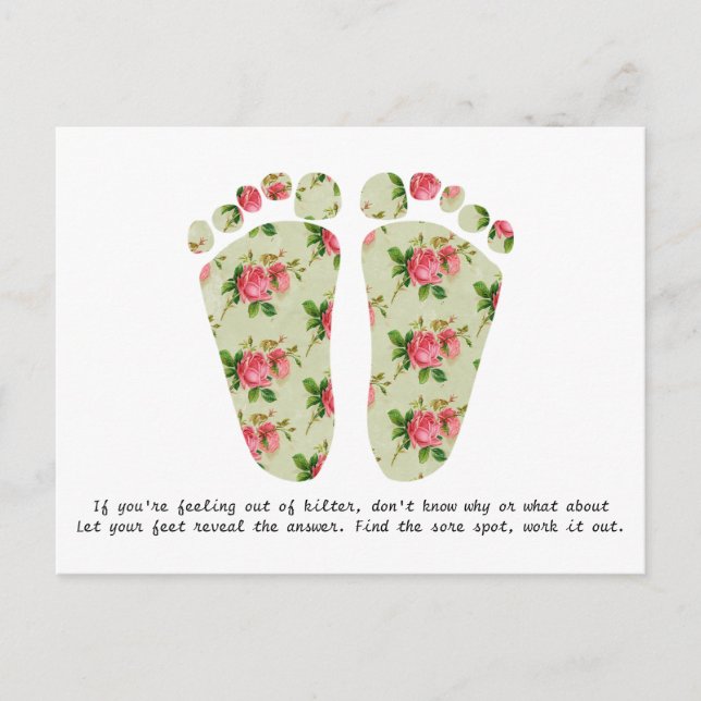 Reflexologisk affärskort vykort (Framsida)