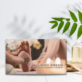 Reflexologisk akupressionsterapi för massageterapi visitkort