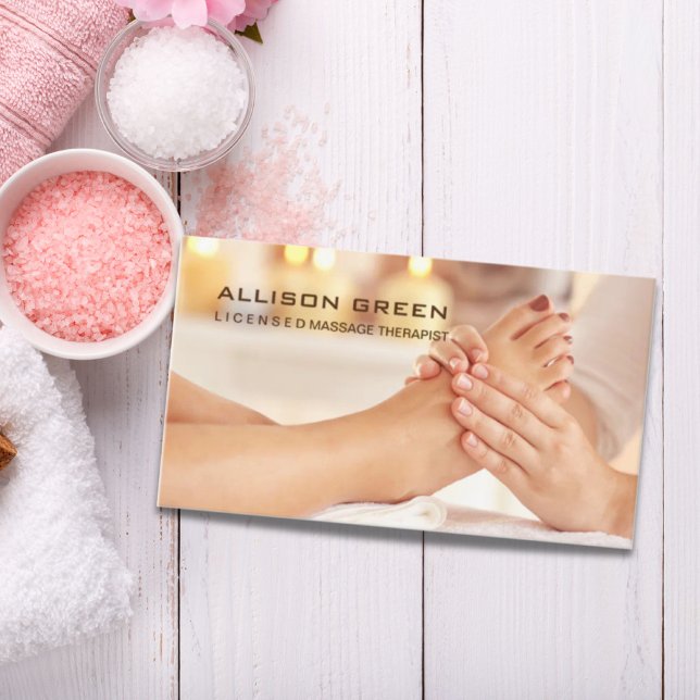 Reflexologisk akupressionsterapi för massageterapi visitkort (Skapare uppladdad)