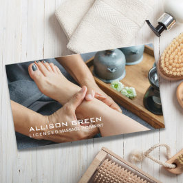 Reflexologisk akupressionsterapi för massageterapi visitkort