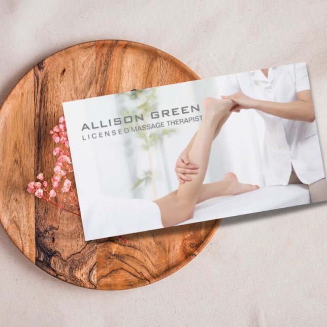 Reflexologisk akupressionsterapi för massageterapi visitkort (Reflexology Acupressure Foot Massage therapist Business Card)