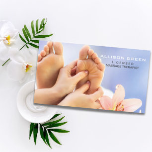 Reflexologisk akupressionsterapi för massageterapi visitkort