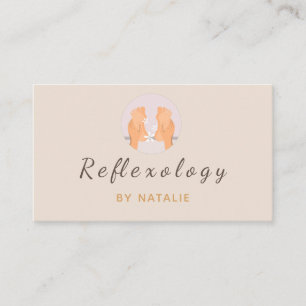 Reflexologisk massage - behandlingsfot för Social- Visitkort