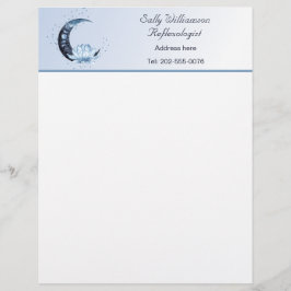 Reflexology Blue Lotus Flower Business Brevhuvud