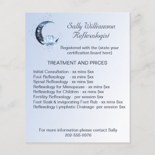 Reflexology Blue Lotus Flower Business Marknadsför Flygblad
