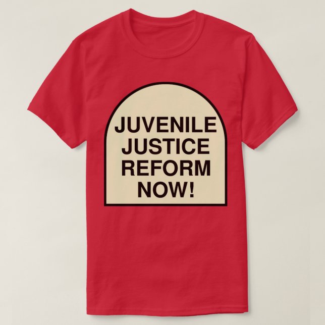 Reformen av ungdomsrättvisa nu t shirt (Design framsida)