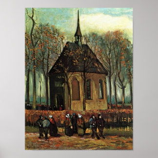Reformerad kyrka i Nuenen, Van Gogh Fine Art Poster