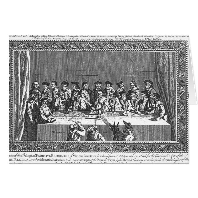 Reformeringens ljus är tänt" hälsningskort (Framsidan Horizontal)