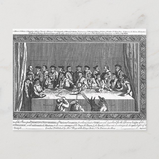 Reformeringens ljus är tänt" vykort (Framsida)