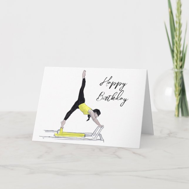 reformkort för Grattis på födelsedagen Pilates Kort (Framsida)