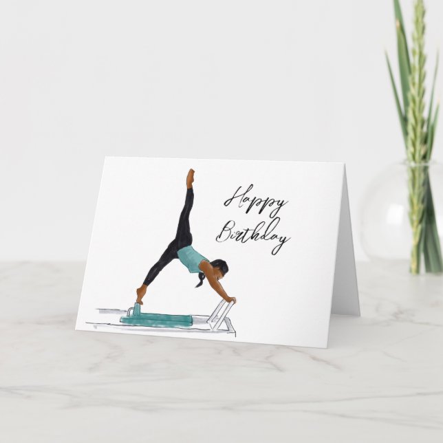 reformkort för Grattis på födelsedagen Pilates Kort (Framsida)