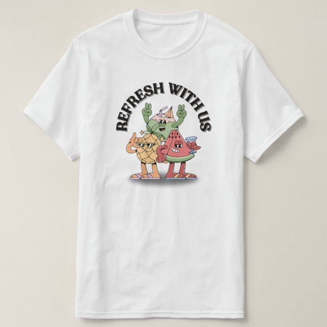 Refresh With Us T Shirt (Design framsida)