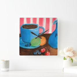 Refreshments Fyrkantig Klocka