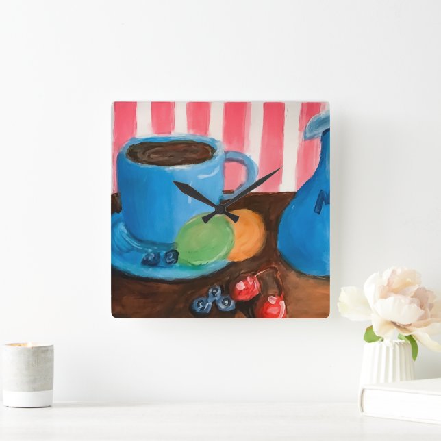 Refreshments Fyrkantig Klocka (Hem)