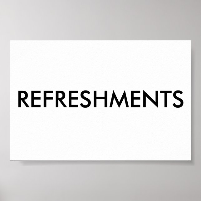 REFRESHMENTS POSTER (Framsidan)