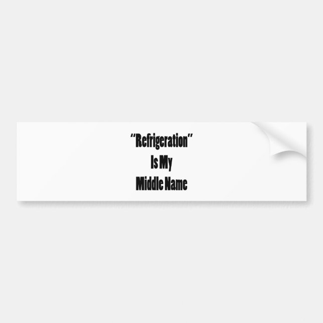 Refrigeration är min andra namn bildekal (Framsidan)