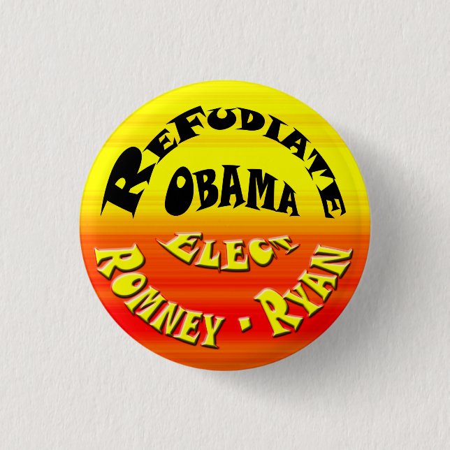Refudiate Obama - utvalda Romney-Ryan Knapp (Framsida)