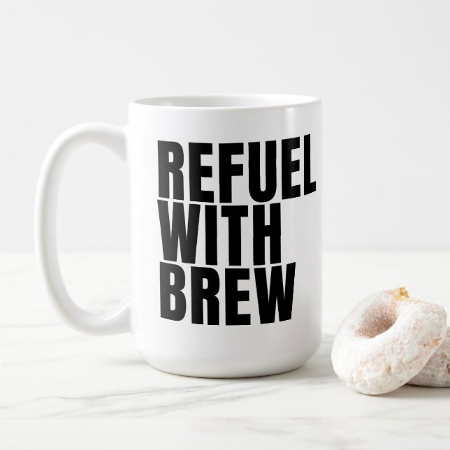 Refuel blk-kaffe mugg 15oz (Med munk)