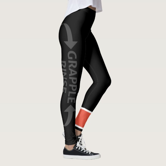 #RefugeeJitsu rankade spats (Black Bälte Instructo Leggings (Höger)