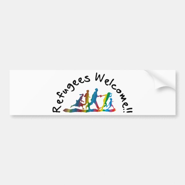 Refugees Welcome Bildekal (Framsidan)