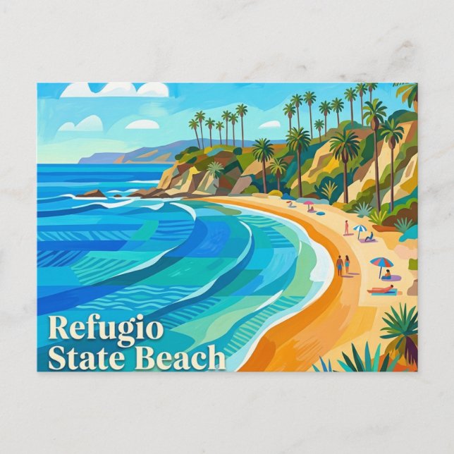 Refugio State Beach Kalifornien Vykort (Framsida)