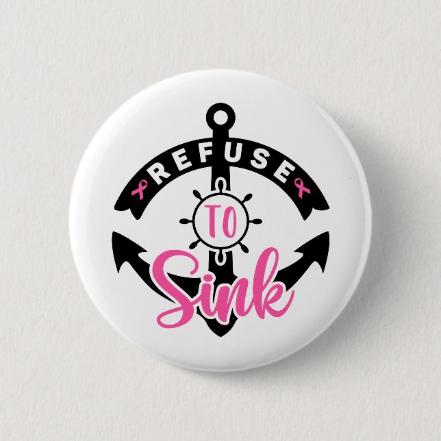 Refuse To Sink Breast Cancer Awareness Knapp (Framsida)