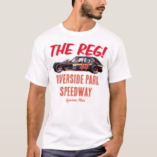 REG! 1-sidig Tee Riverside Park Speedway RETRO