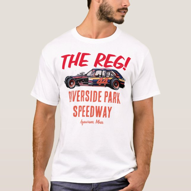 REG! 1-sidig Tee Riverside Park Speedway RETRO (Framsida)