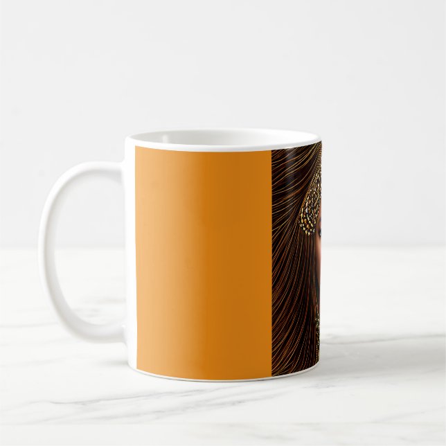 Regal African Beauty: Firande av Black History Kaffemugg (Vänster)
