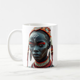 Regal African Tribal Beauty Mugg Afrocentrisk