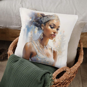 Regal Ballerina Watercolor Kudde
