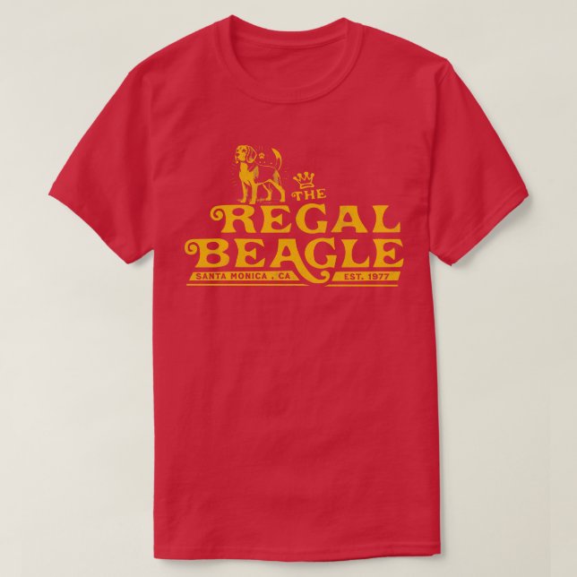 Regal Beagle Santa Monica CA T Shirt (Design framsida)