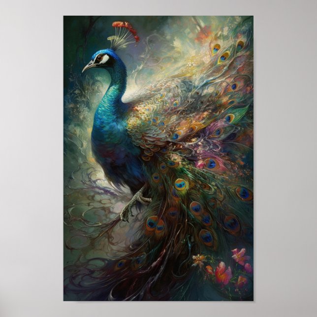Regal Beauty Peacock Poster (Framsidan)