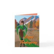 Regal Black Woman | Happy thanksgiving-kort