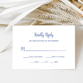 Regal Blue | Bröllop Meal Choice OSA Kort