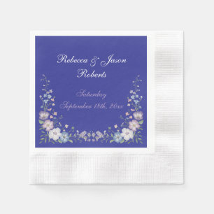 Regal Blue Vintage Elegance Garden Blooms Pappersservett